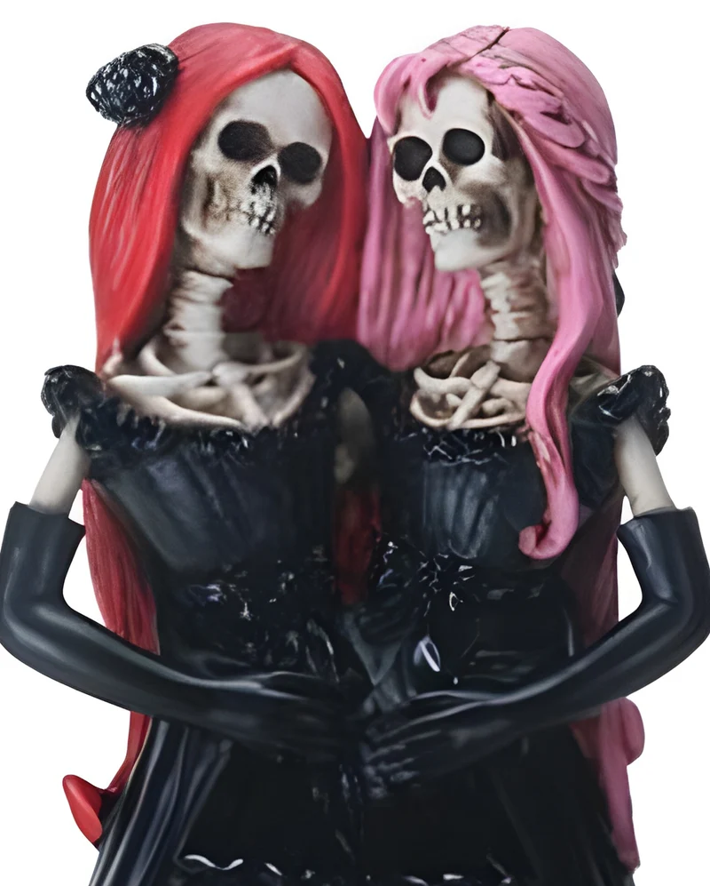 Dia De Los Muertos - Skelamese Twins Figur 13cm