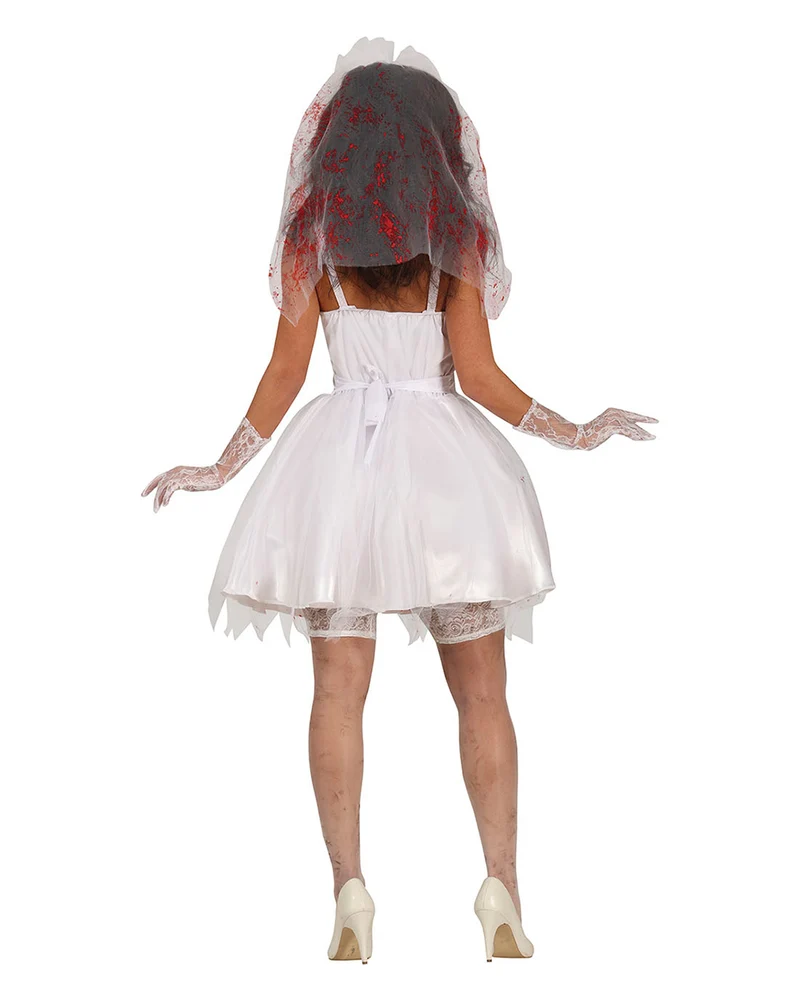 Blutverschmiertes Horrorbraut Kostüm