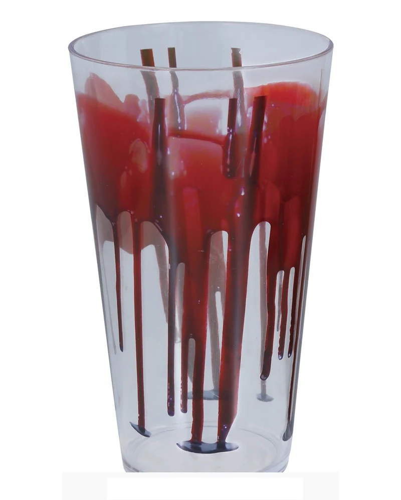 Halloween Glas mit Blutspritzern 15cm