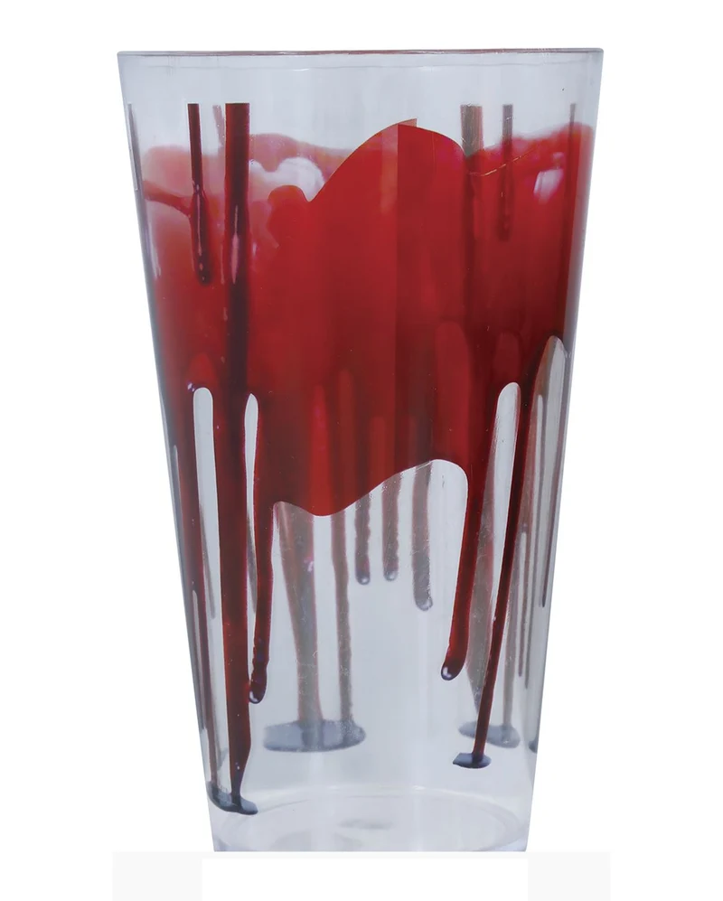 Halloween Glas mit Blutspritzern 15cm