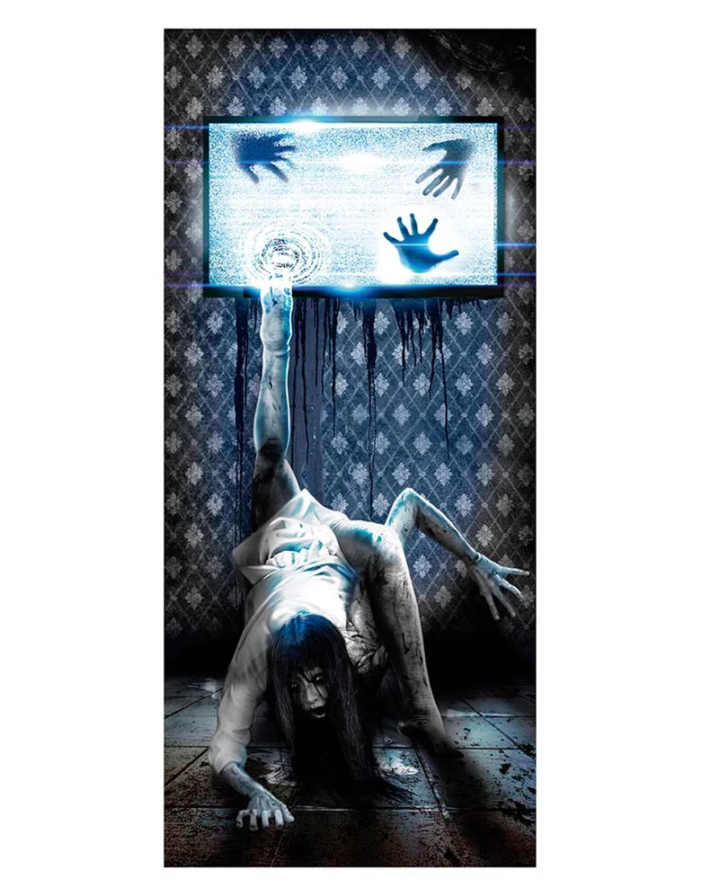Horror TV Türdekoration 80x180cm