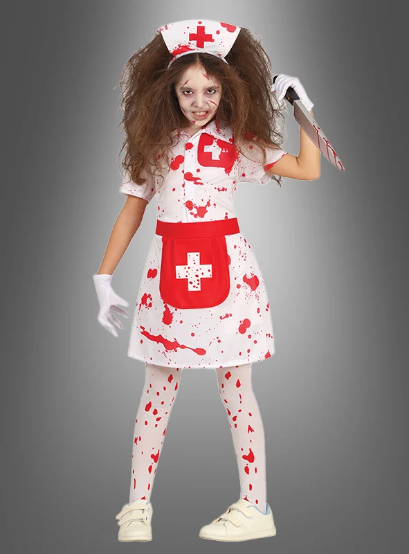Zombie Krankenschwester Kostüm für Kinder