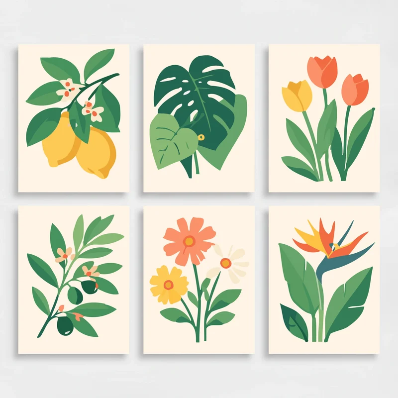 Botanical Garden - Mini Paint by Numbers Set