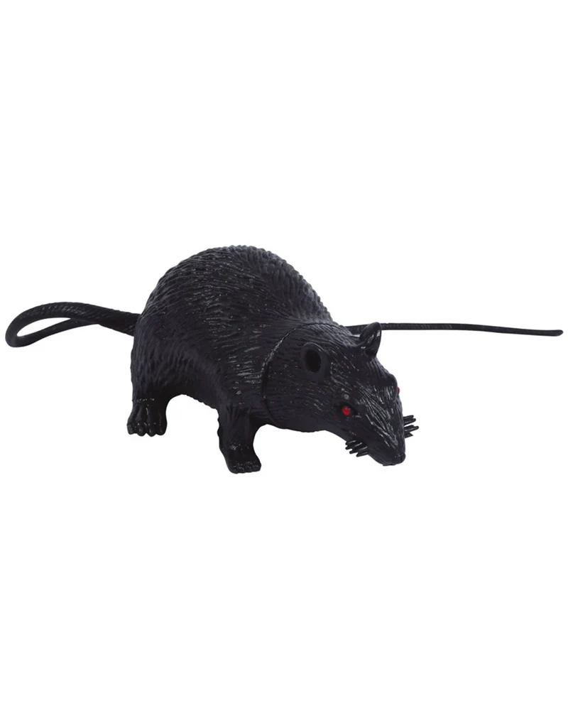 Deko Ratte schwarz 15cm