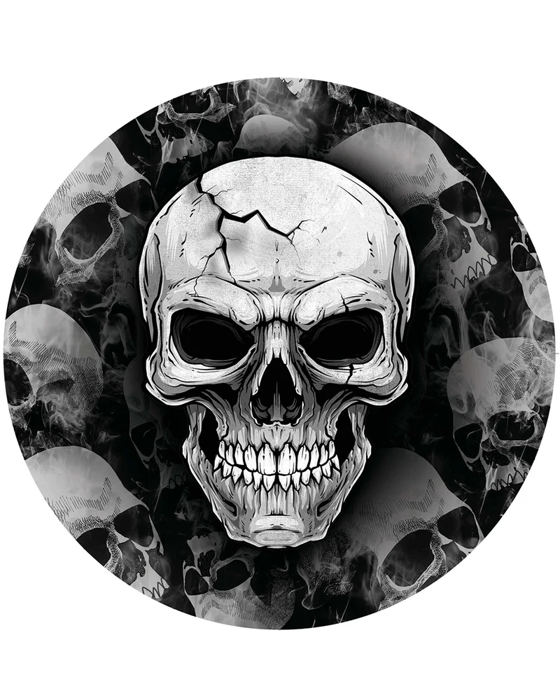 Gruselige Totenkopf Pappteller 6 St.