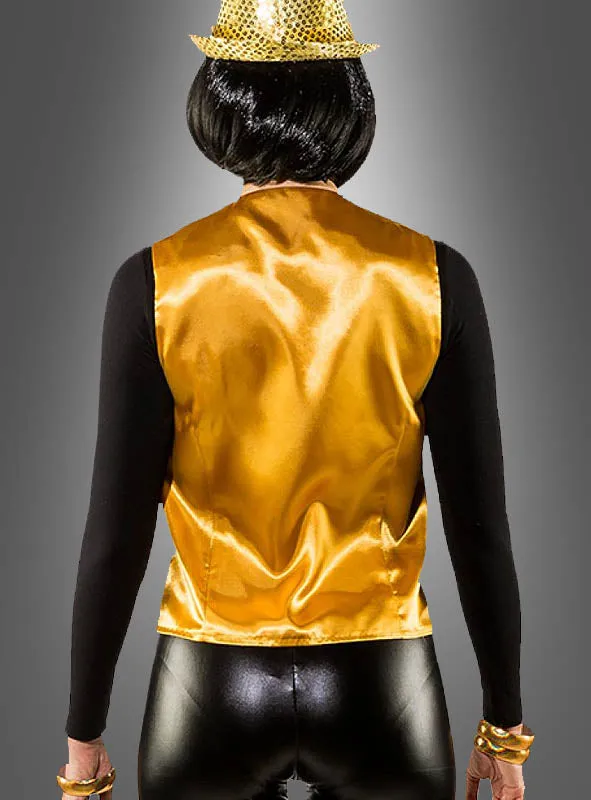 Paillettenweste für Damen gold oder schwarz