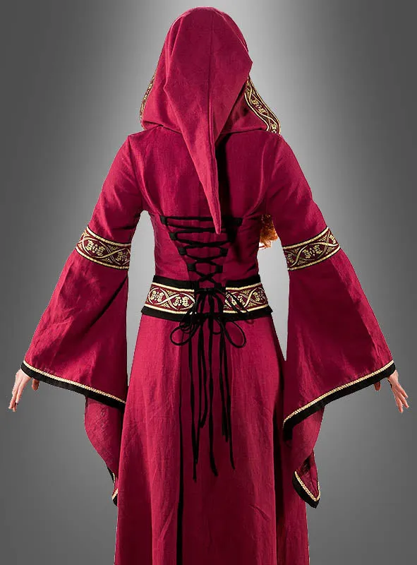 Mittelalter Kleid Morgana mit Kapuze