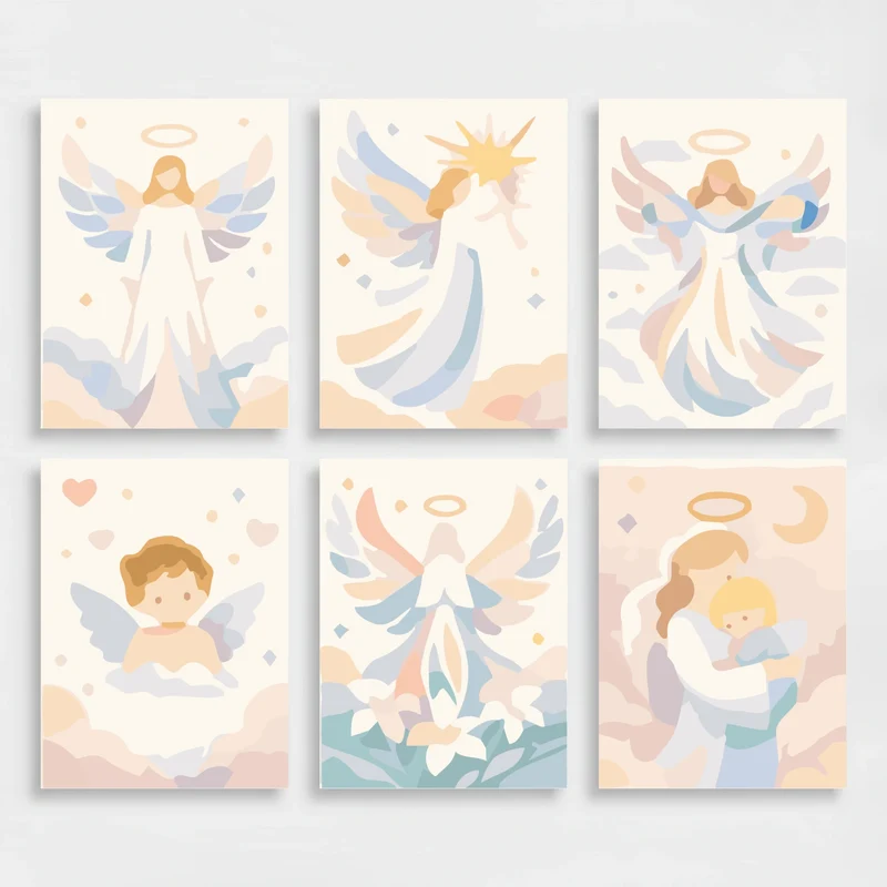Angels - Mini Paint by Numbers Set