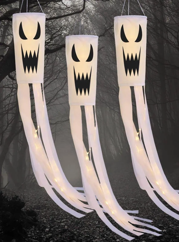 Geist Windsack Gartendeko Halloween mit LED