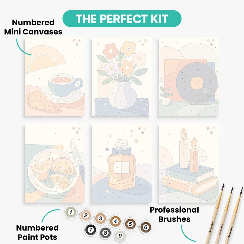 Cozy Essentials - Mini Paint by Numbers Set
