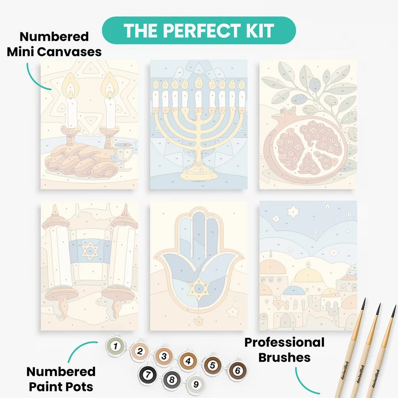 Judaism - Mini Paint by Numbers Set