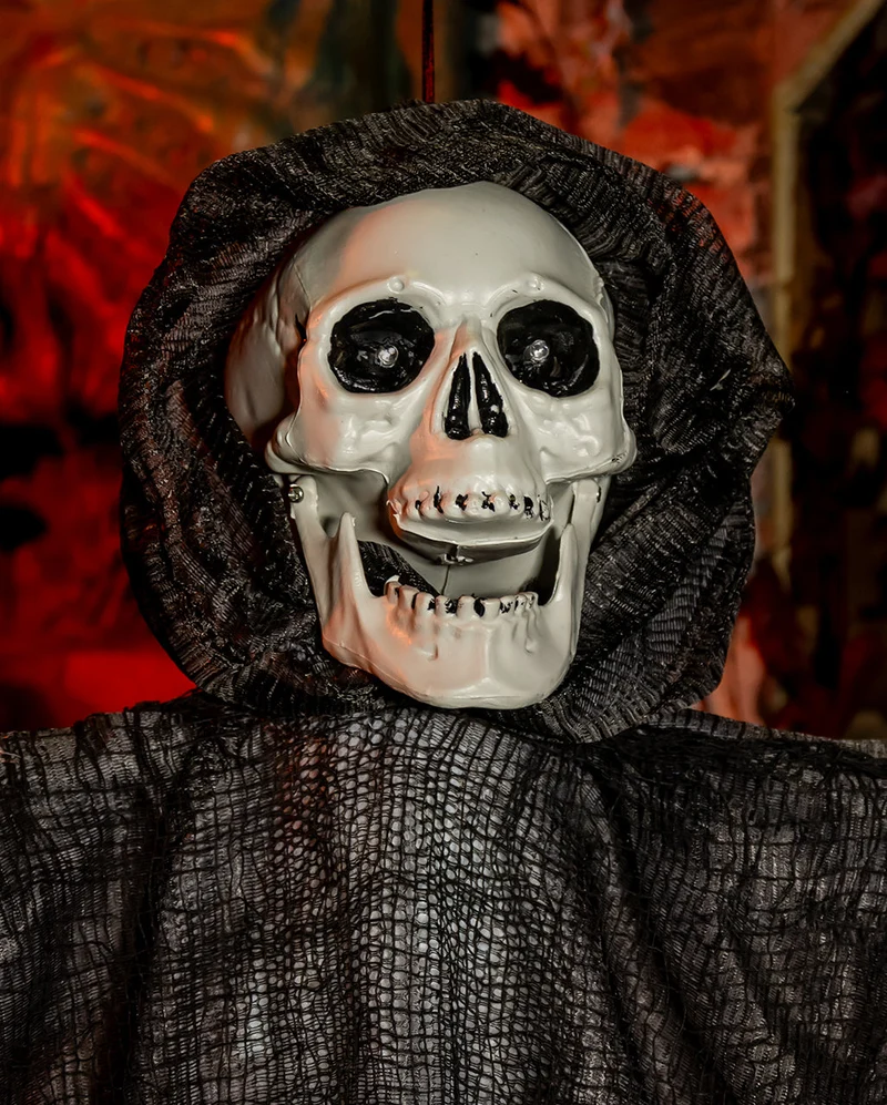 Sich schüttelnder Grim Reaper mit Licht & Ton 120cm
