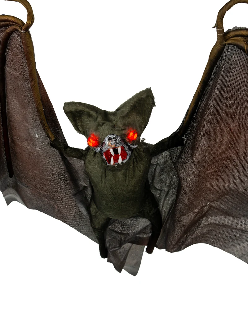 Braune Fledermaus mit LED Augen 120cm