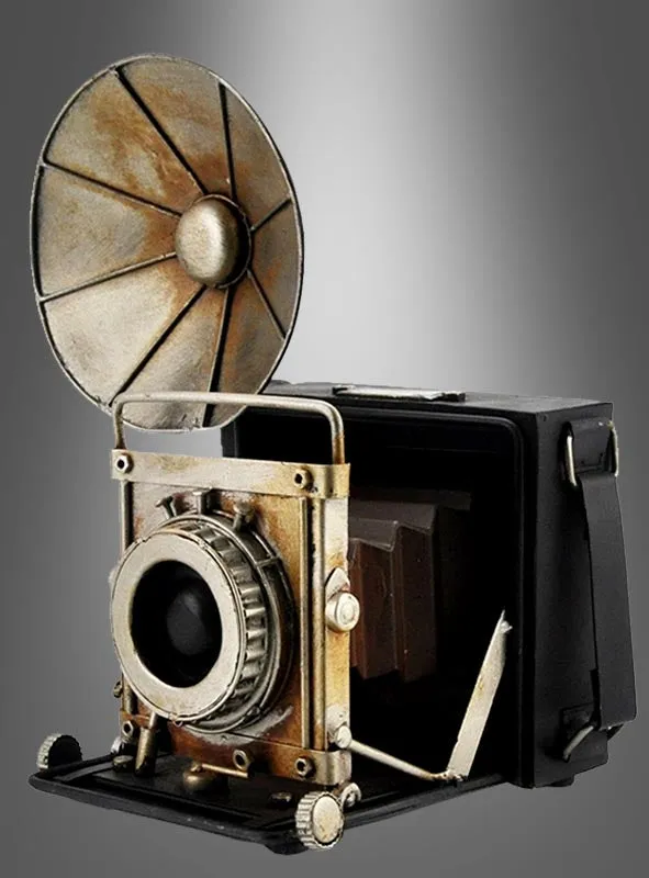 Retro Fotoapparat mit Blitz Deko Kamera