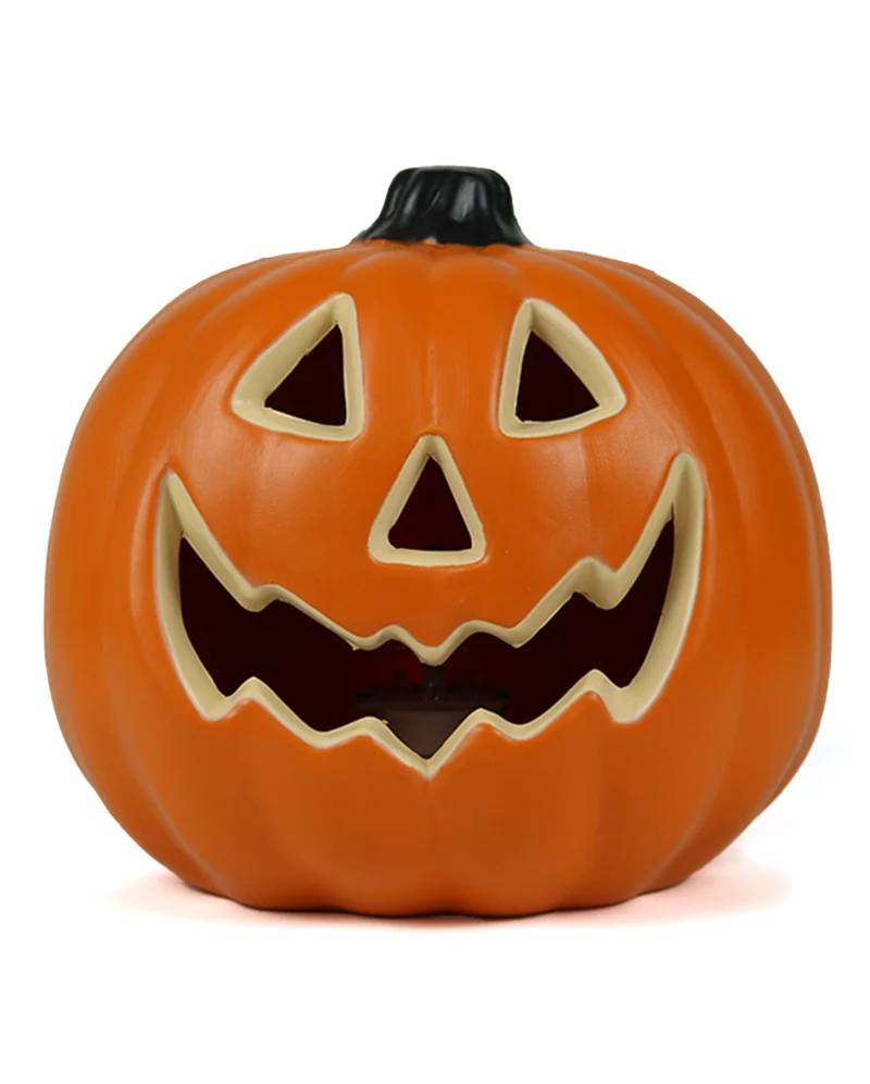 Klassischer Halloween Kürbis mit Beleuchtung 22cm