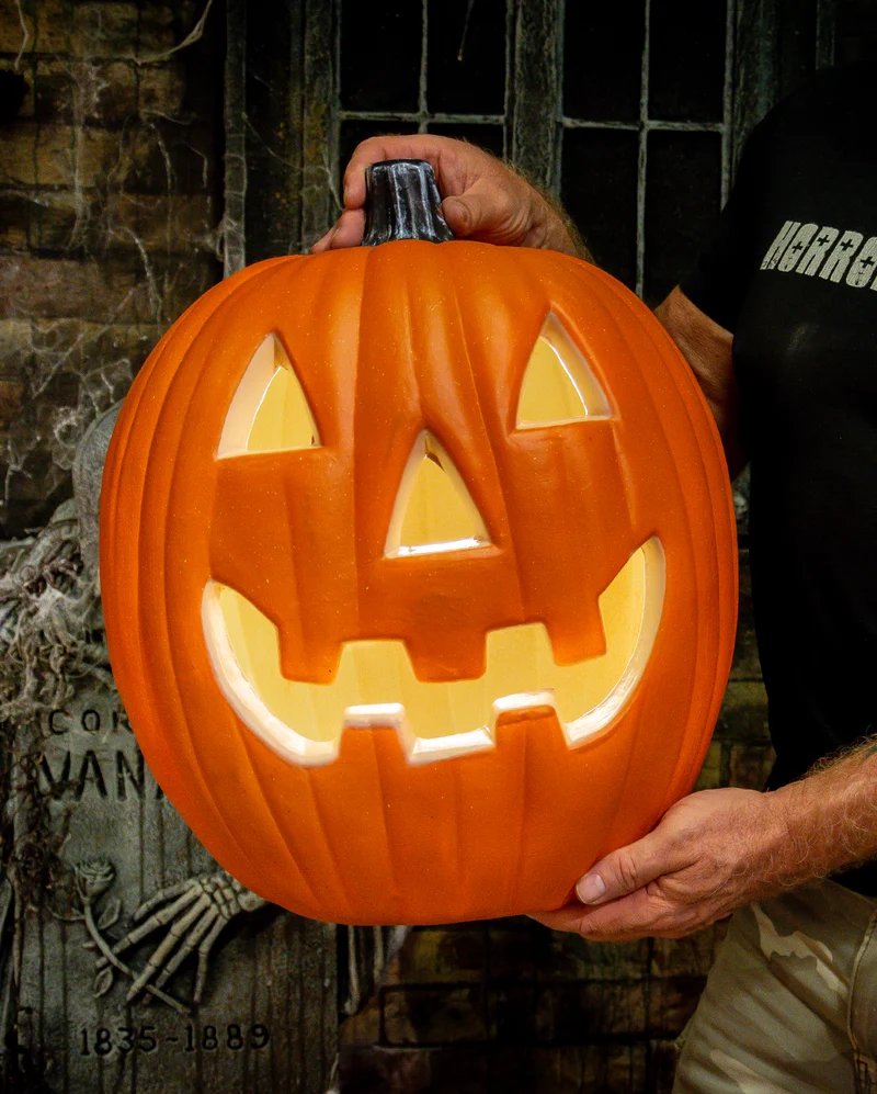 Riesiger Halloween Kürbis mit Beleuchtung 44cm