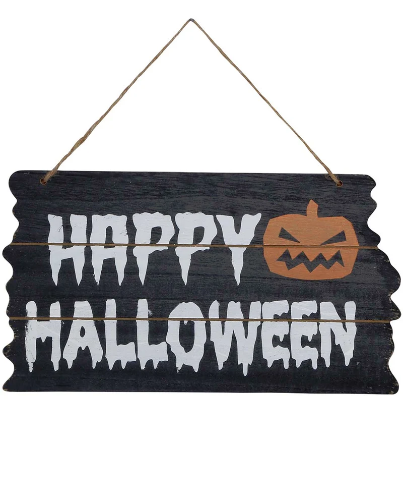 Happy Halloween Holzschild 19x34cm