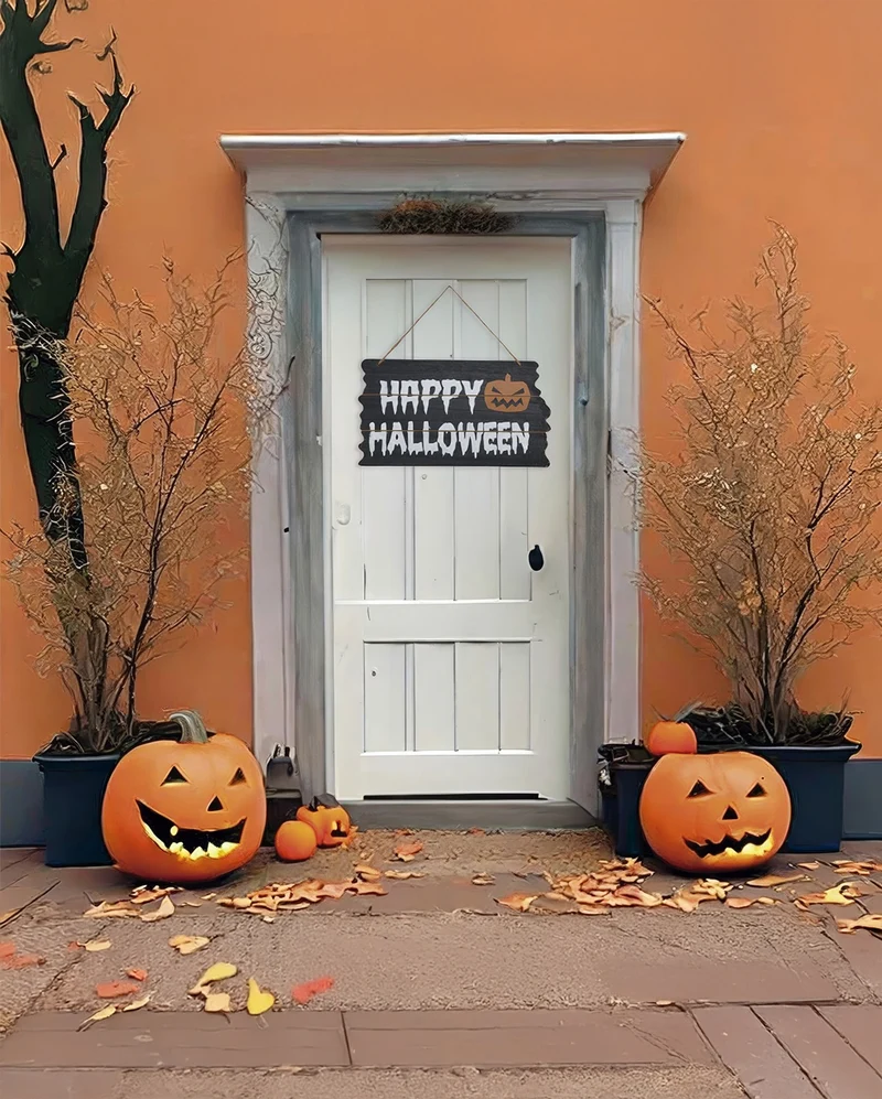 Happy Halloween Holzschild 19x34cm