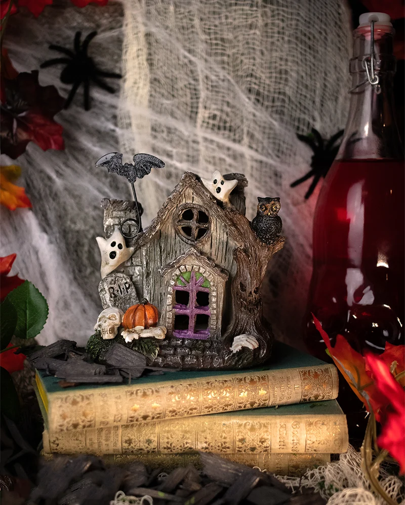 Spooky Haunted House mit LED 17cm