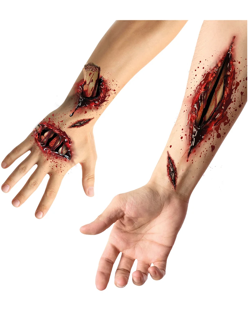 Fleischwunden & Knochenbruch SFX Tattoo