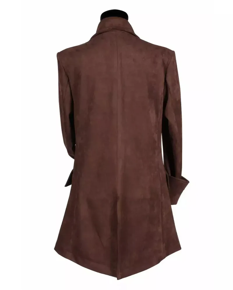 Braune Piraten Jacke im Wildleder Look