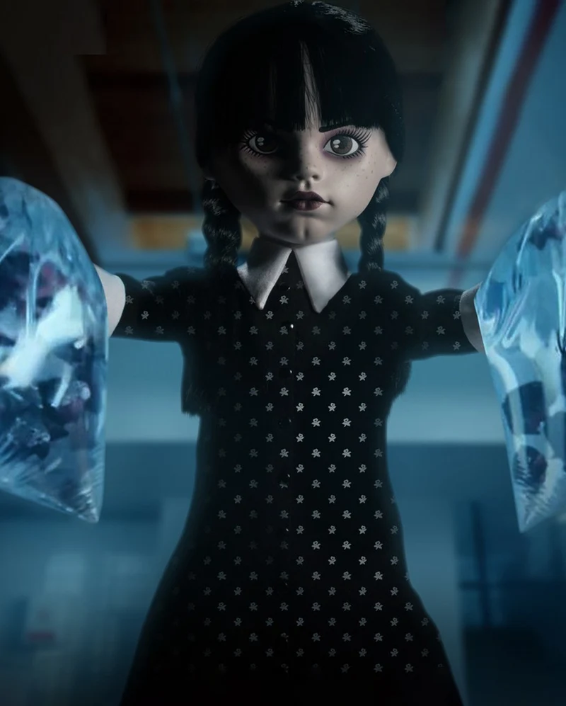 Wednesday Addams Family Action Figur 25cm