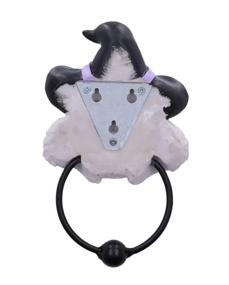 Schneeeule mit Hexenhut Türklopfer 21cm