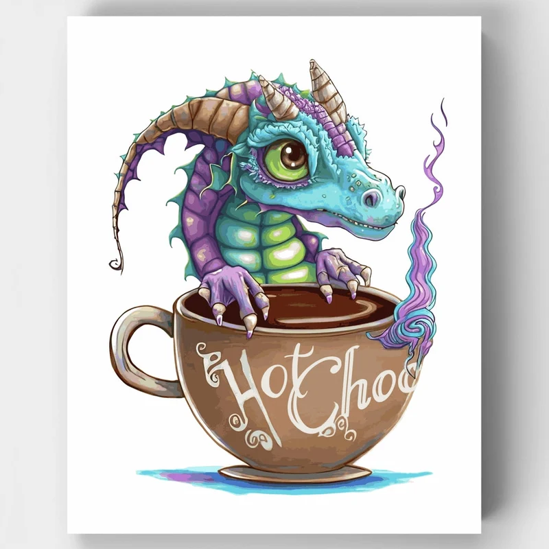 Hot Chocolate with Rupert - Paint by Numbers Kit