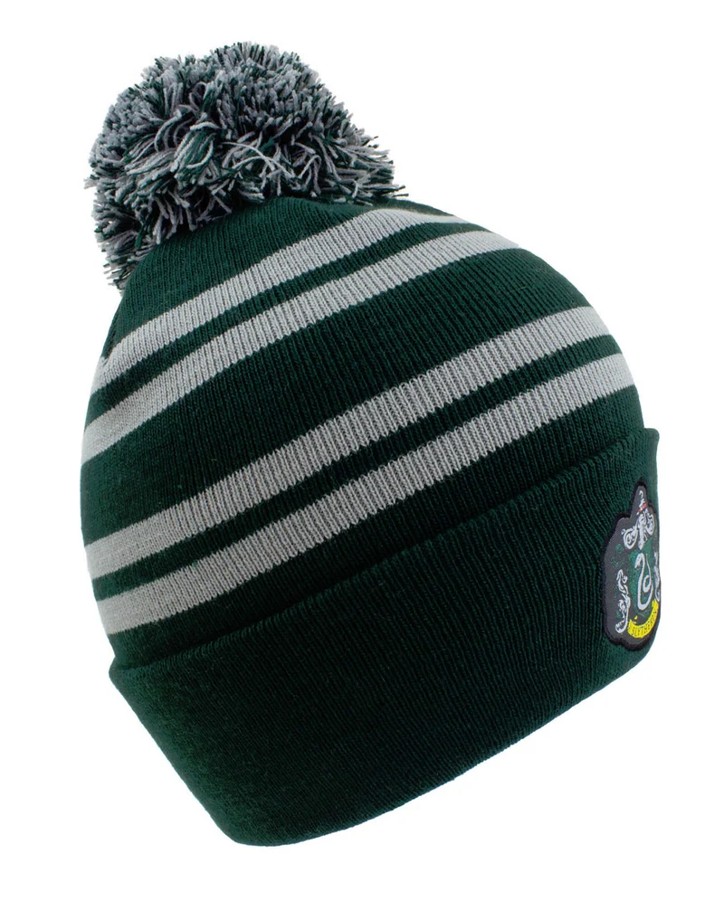 Harry Potter Slytherin Strickmütze mit Bommel