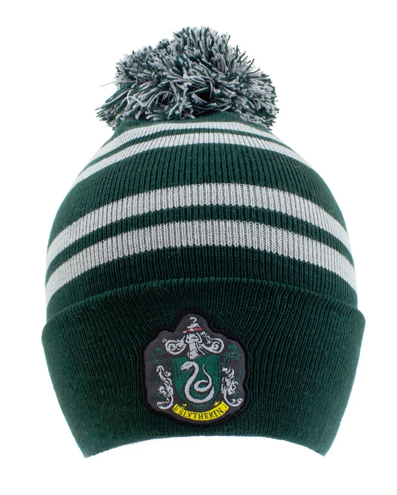 Harry Potter Slytherin Strickmütze mit Bommel