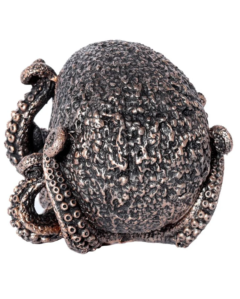 Bronzefarbene Totenkopf Krake 13cm