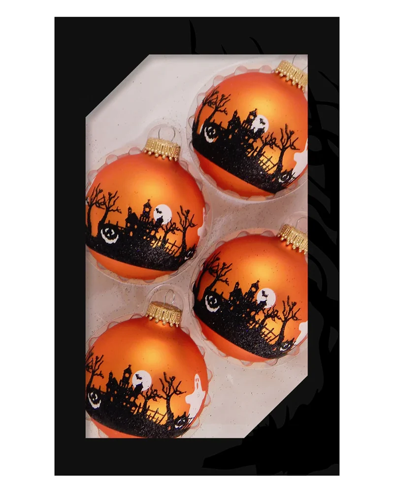 Spooky Graveyard Halloween Weihnachtskugeln Ø6,5cm 4 Stück