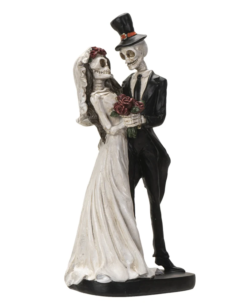 Gothic Skelett Hochzeitspaar 32cm