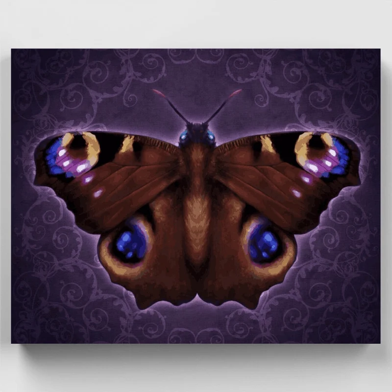 Damask Butterfly - Paint by Numbers Kit