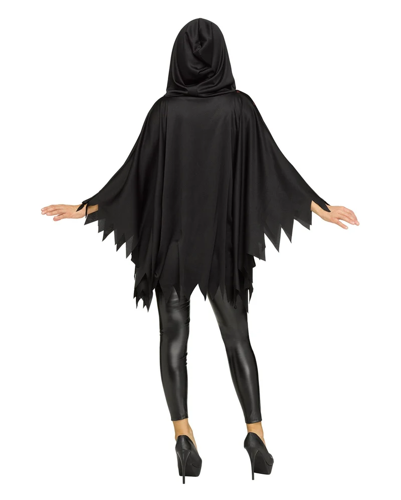 Ghost Face Glitzer Poncho