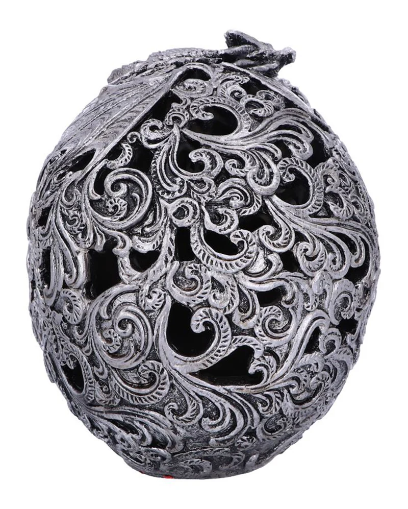 Gravierter Drakos Totenkopf mit Drachenmotiv 19,5cm