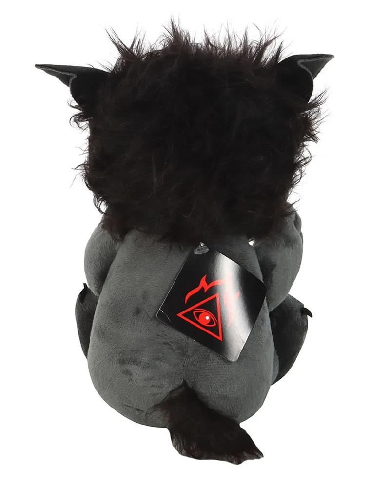 Schwarzer Gothic Werwolf aus Plüsch 20cm