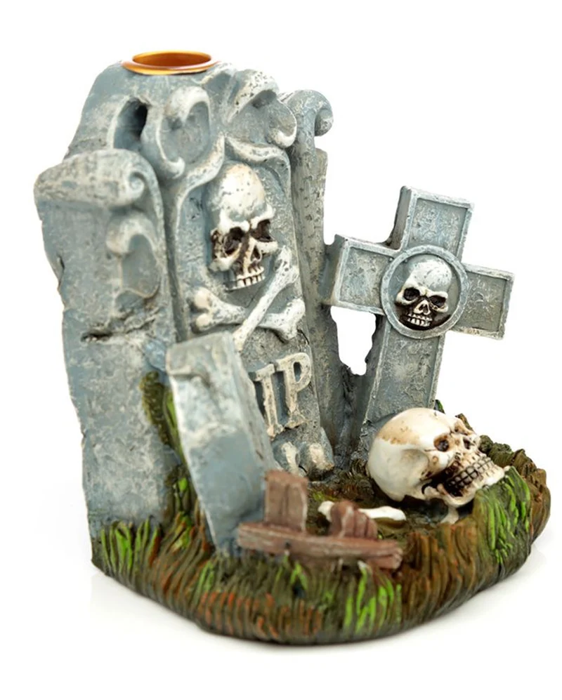 Halloween RIP Grabstein Backflow Räucherkegelhalter