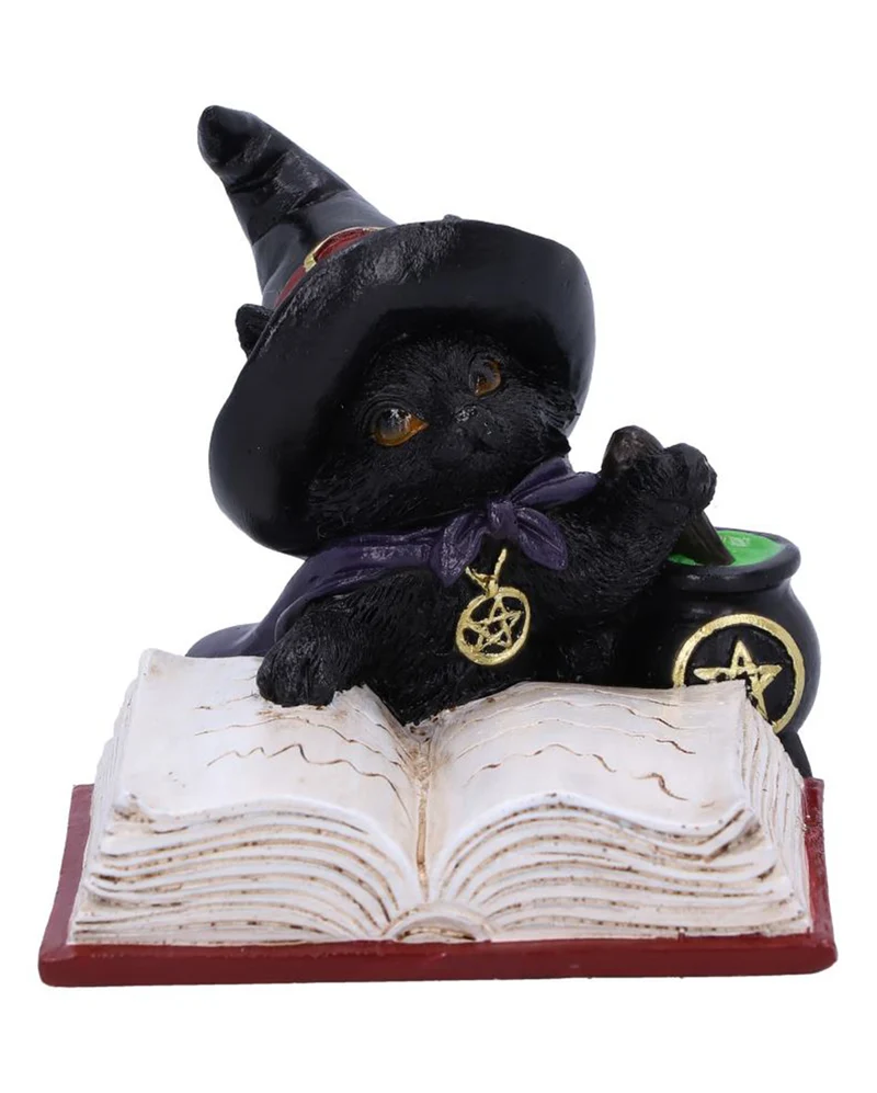 Familiar's Brew Katzenfigur mit Hexenkessel 8,5cm