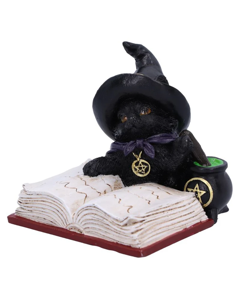 Familiar's Brew Katzenfigur mit Hexenkessel 8,5cm