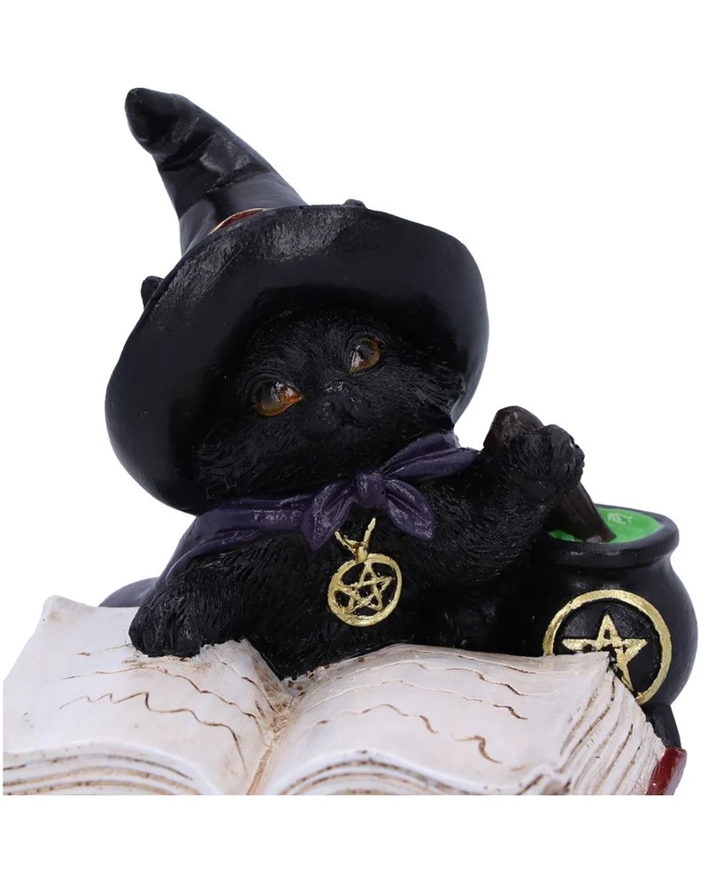 Familiar's Brew Katzenfigur mit Hexenkessel 8,5cm