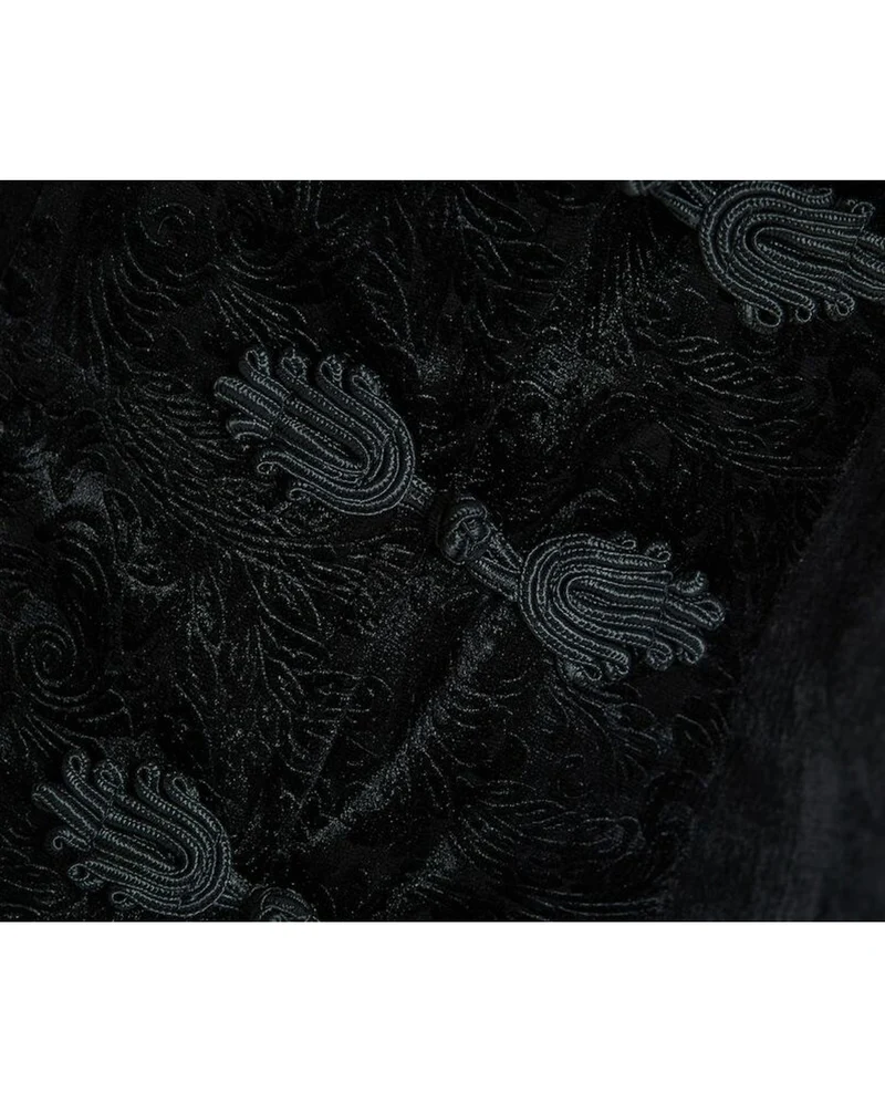 Schwarzer Gothic Damenfrack mit Schwalbenschwanz