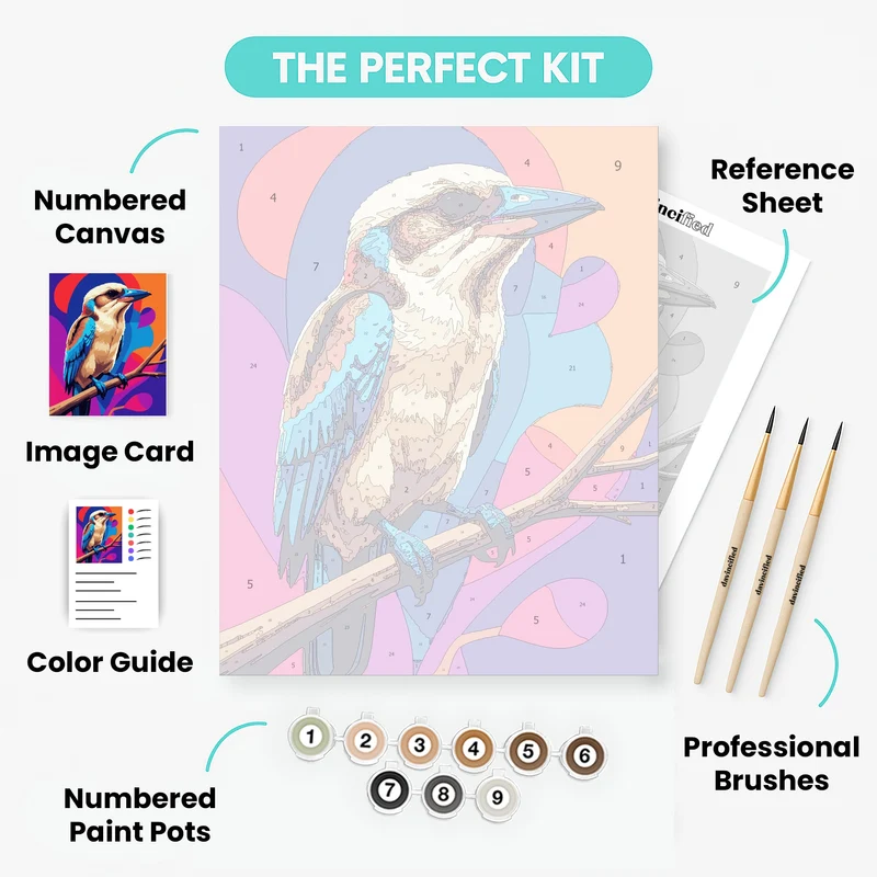 Vibrant Kookaburra - Paint by Numbers Kit