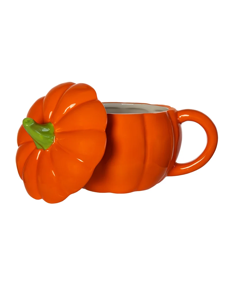 Halloween Kürbis Tasse mit Deckel 500ml
