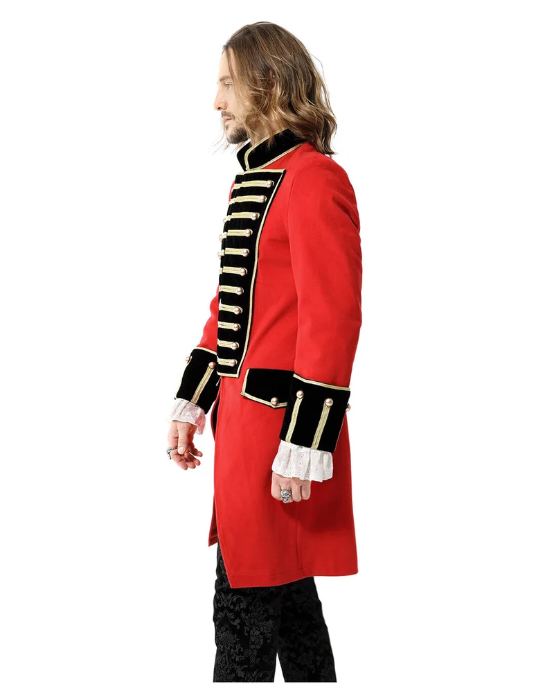 Rote Military Jacke mit Goldborte