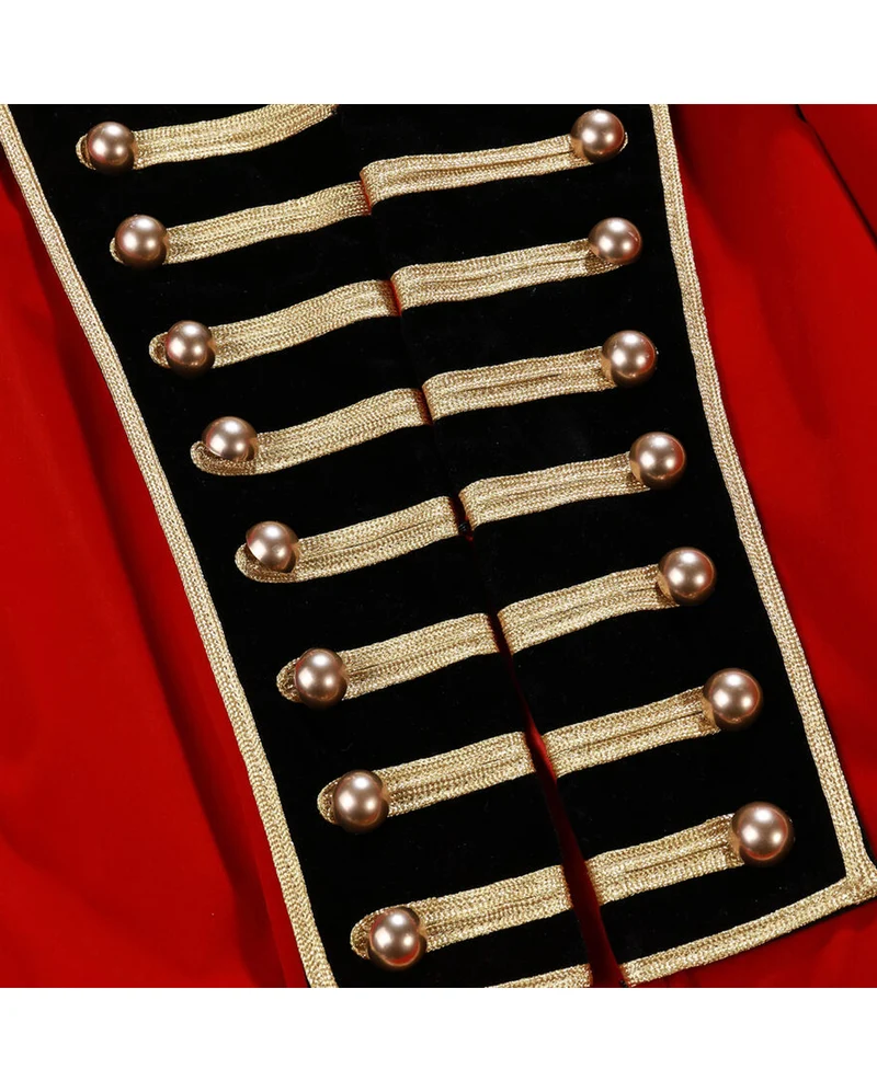 Rote Military Jacke mit Goldborte