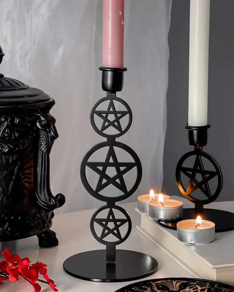 KILLSTAR Pentagramm Kerzenhalter Medium
