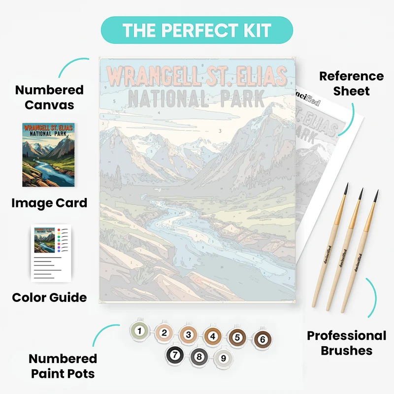 Wrangell St. Elias National Park - Paint by Numbers Kit