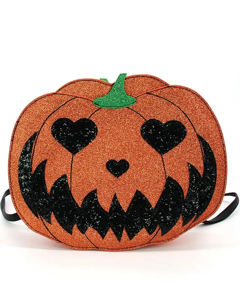 Glitzernder Jack O'Lantern Rucksack