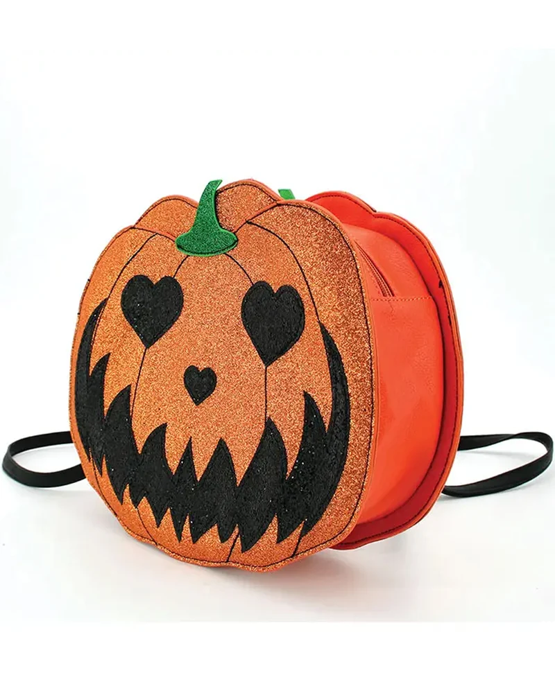 Glitzernder Jack O'Lantern Rucksack